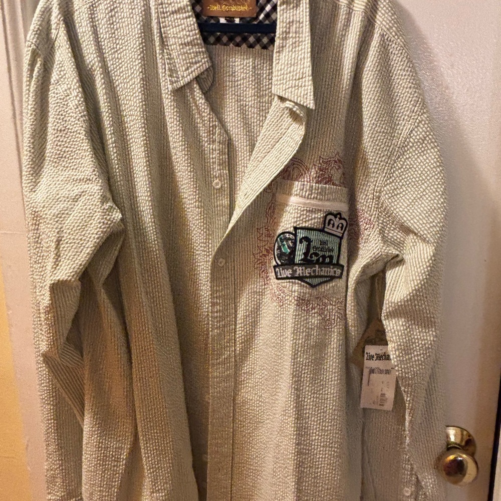 Live Mechanics button down shirt